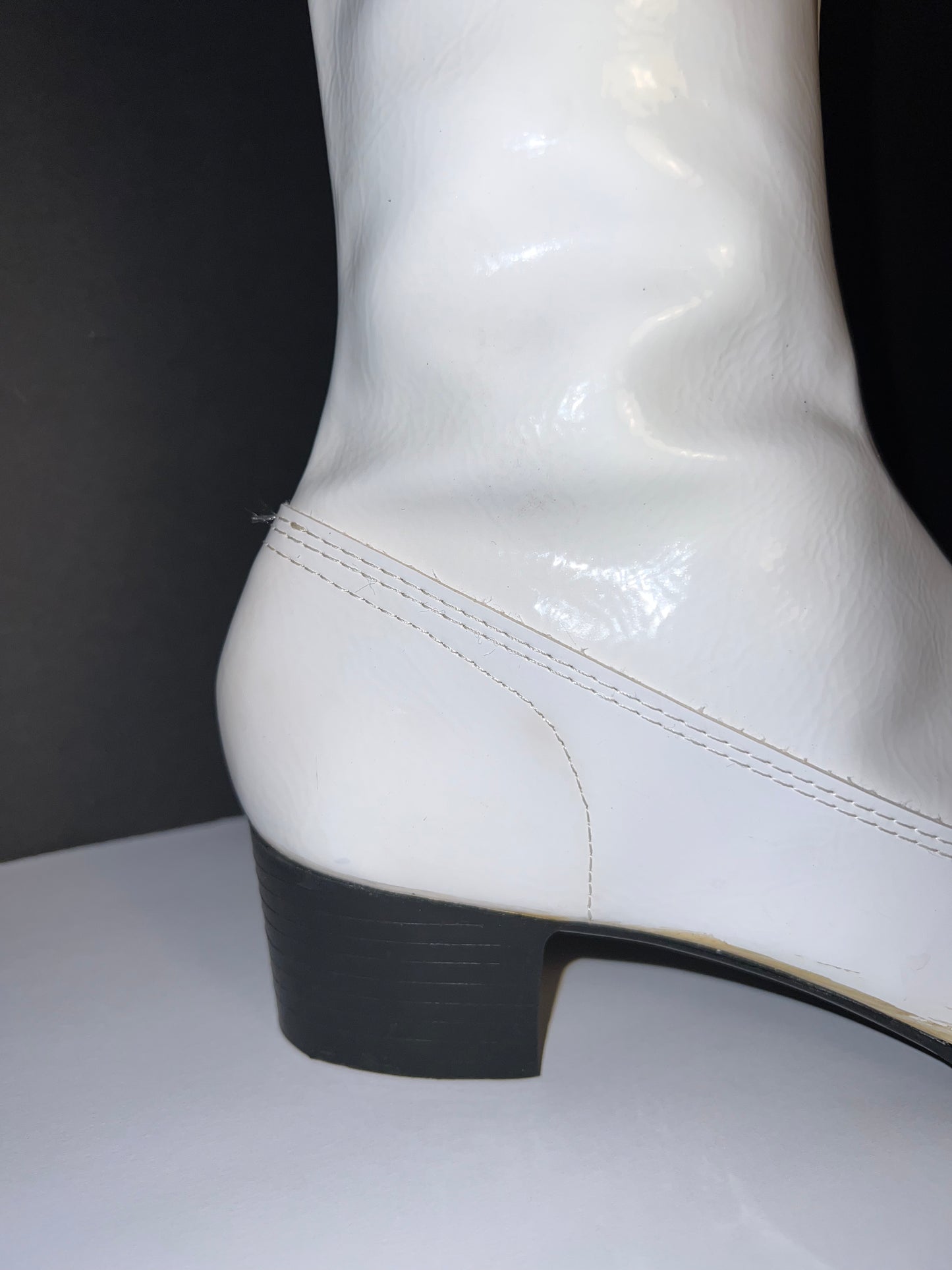 Vintage Patent White Go-Go Boots