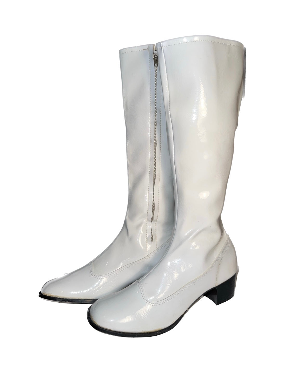 Vintage Patent White Go-Go Boots