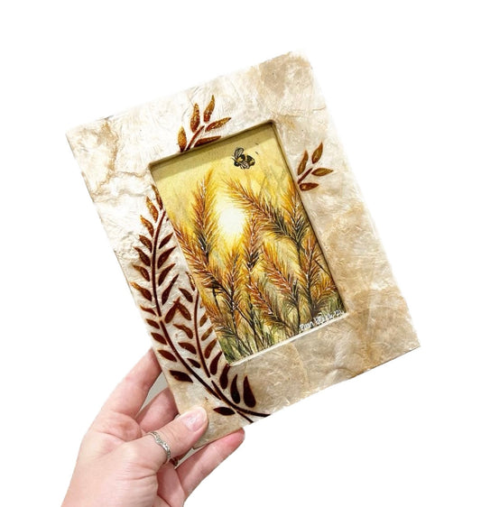 "Bee in a Wheat Field" Original Watercolor Painting
