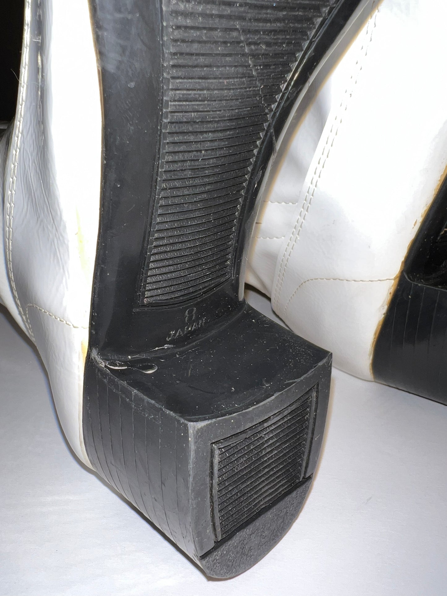 Vintage Patent White Go-Go Boots